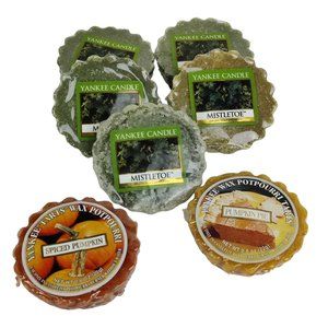 Yankee Candle Wax Melts Festive Holiday Spiced Pumpkin Pie Mistletoe Christmas